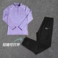 Purple reflective single hook top + reflective single hook zipper pants