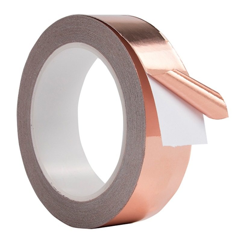 Single-sided conductive copper foil tape pure copper 0.06mm copper foil adhesive paper signal strengthening shielding high viscosity ultra-thin Universal