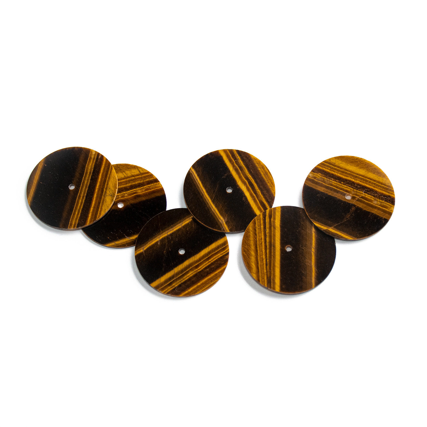 Natural Tiger Eye Stone Surface Manufacturer Custom Special Dial Round Thin Slice Watch Accessories Semi-Precious Stone Parts