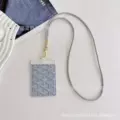 Dogtooth pattern work id badge - gray