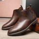 Autumn and Winter New Men's Boots British Men's Martin Leather Boots Youth Non-Slip Breathable Chelsea Retro Versatile Short Boots