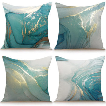 Gold Pattern Series Peach Leather Fleece Pillowcase Printed Inkjet Art Home Cushion Office Decorative Pillowcase