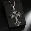 Cross-Border Personalized Retro Fashion Flash Diamond Alloy Necklace Cross Necklace Pendant DIY Necklace Accessories Wholesale