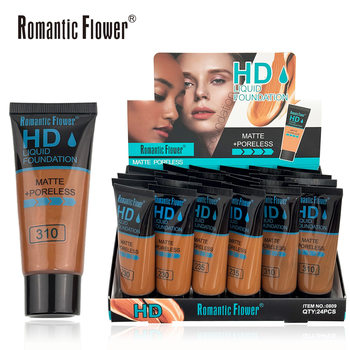 Cross-Border Foreign Trade Export Source Factory 3-Color Full Coverage Liquid Foundation Waterproof Long-Lasting Non-Cakey Foundation