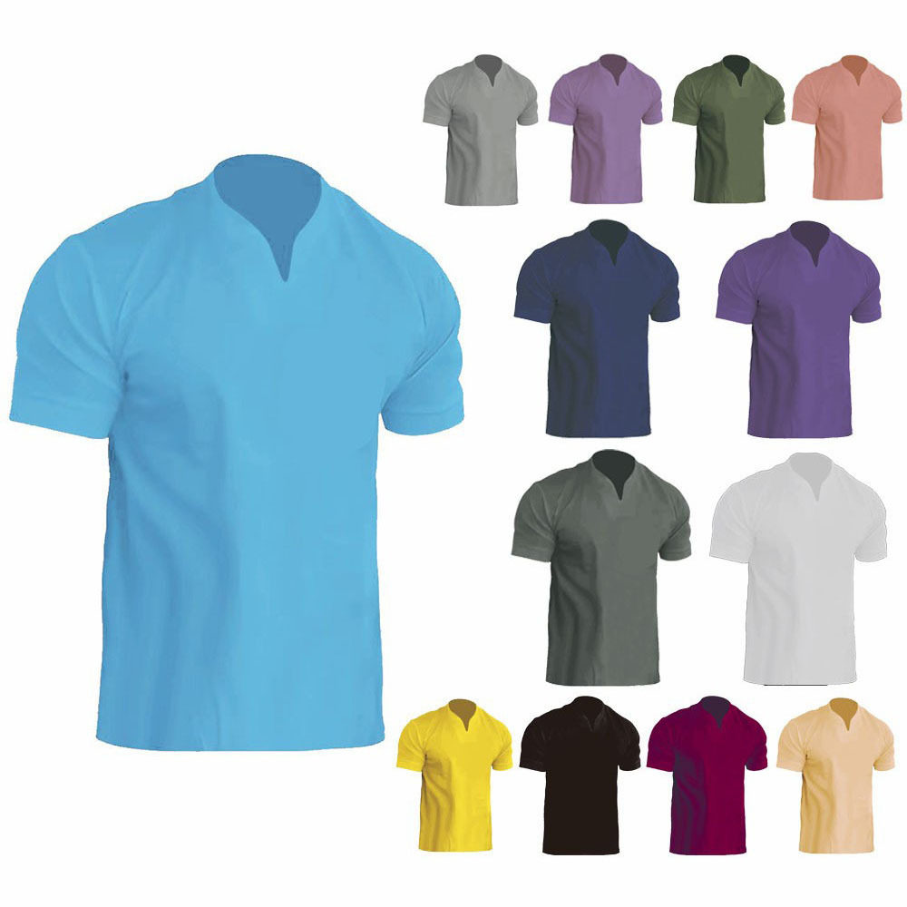 Foreign trade muscular men's fitness large size sports T-shi...