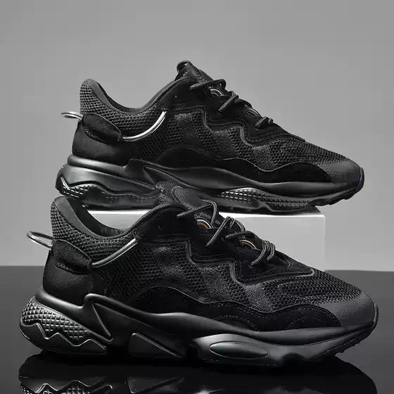 Popular autumn breathable men's shoes 2024 new versatile casual running student sports dad shoes men's trendy shoes