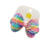 Children's Hairpin Korean-style Double-layer Bow Sequin Girl's Performance Side Clip Girl's Meatball Head Cute Sweet Hairpin