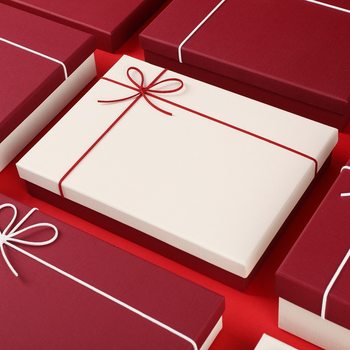 wine red Gift Box Empty Box Heaven and Earth Cover Gift Box Accompanying Box Gift High-end Sense Clothes Shirt Gift Box