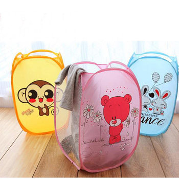 ins New Laundry Basket Wholesale Children Cartoon Toy Bedroom Storage Basket Foldable Portable Printed Dirty Clothes Basket