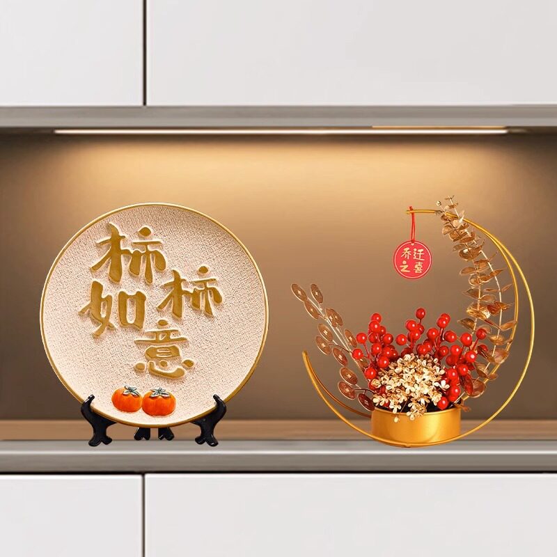 新中式高档酒柜装饰品餐边柜摆件客厅创意家居饰品室内软装装饰