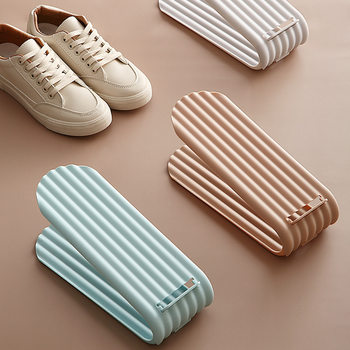 Shoe Storage Magic Tool Saves Space, Double-Layer Thickened Adjustable Shoe Rack, Shoe Cabinet with Layered Partitions for Organizing Shoes