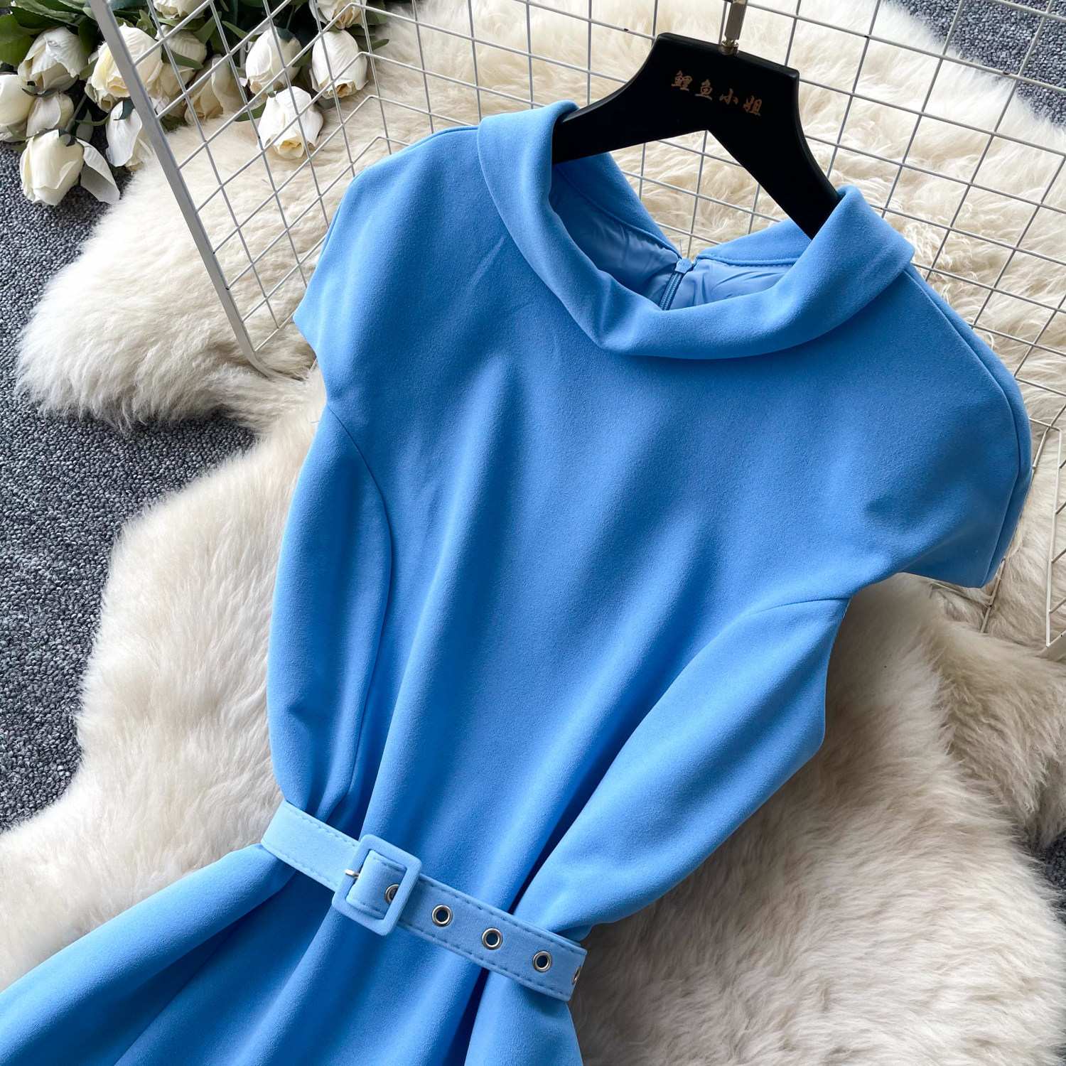 Lace Trimmed A Line Dress High Waist Slim Fit Elegant Style Summer Fashion for Women Wholesale Available