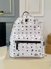 Mc Backpack Men's and Women's Backpack School Bag Side Rivets Small and Medium Large Capacity Travel Bag High Fashion