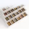 5/6-Layer Multi-Grids Plastic Velvet Storage Box Transparent Drawer-Type Jewelry Jewelry Earrings Ring Jewelry Storage