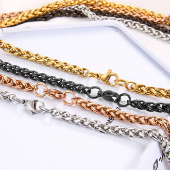 European and American cross-border 304 stainless steel chain DIY jewelry accessories necklace men's and women's clavicle chain titanium steel hip hop dragon bone chain