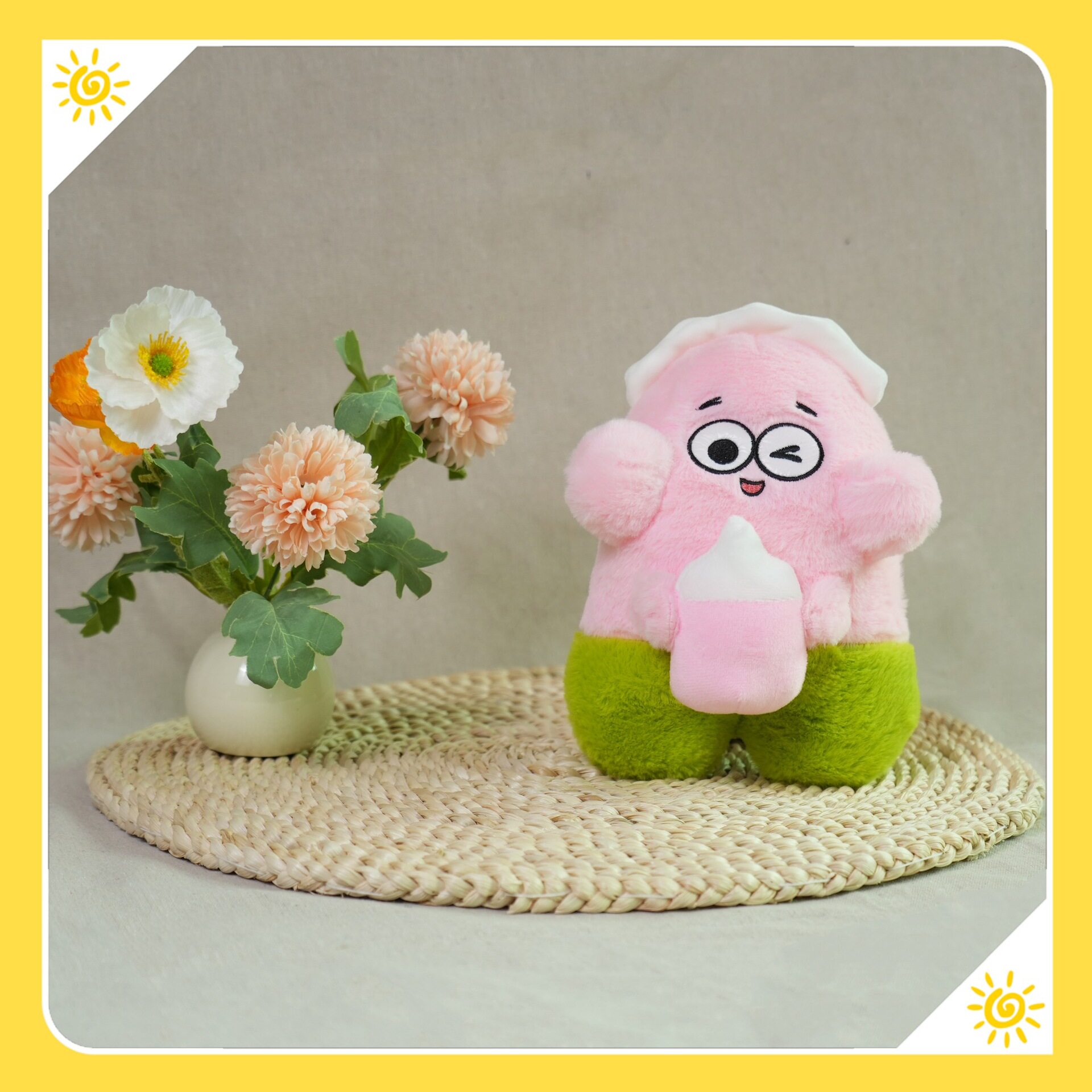 新款跨境八寸毛绒玩具抓机娃娃公仔流量款布娃娃婚庆抛洒厂家批发