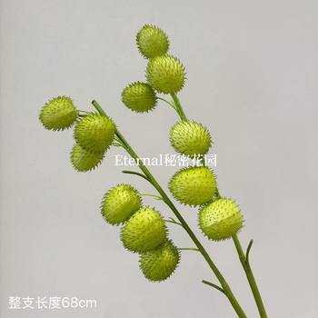 Simulated Green Plant Ornaments, Sugar Cotton Pufferfish Fruit, Zen Vase Inserts, Living Room Home Decoration Ornaments, Chestnut Fruit Bubble Fruit