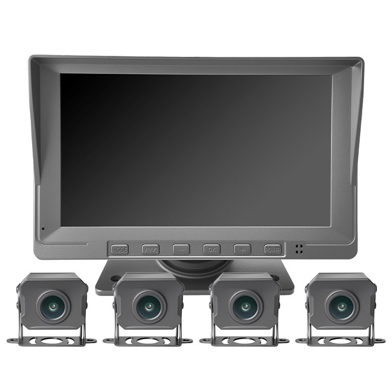 Truck Driving Recorder 24V High-Definition Front and Rear Dual Recording Four-Way 360 Vehicle Monitoring Reversing Image All-In-One Machine