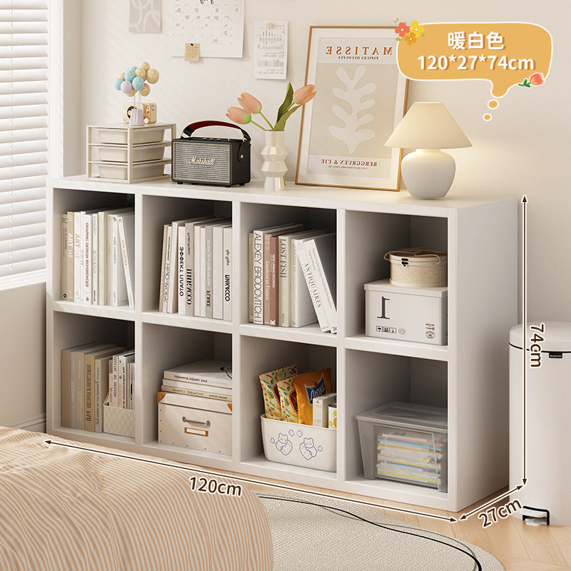 收纳柜实木生态板书柜储物柜靠墙客厅墙边隔断床边矮柜幼儿飘窗柜