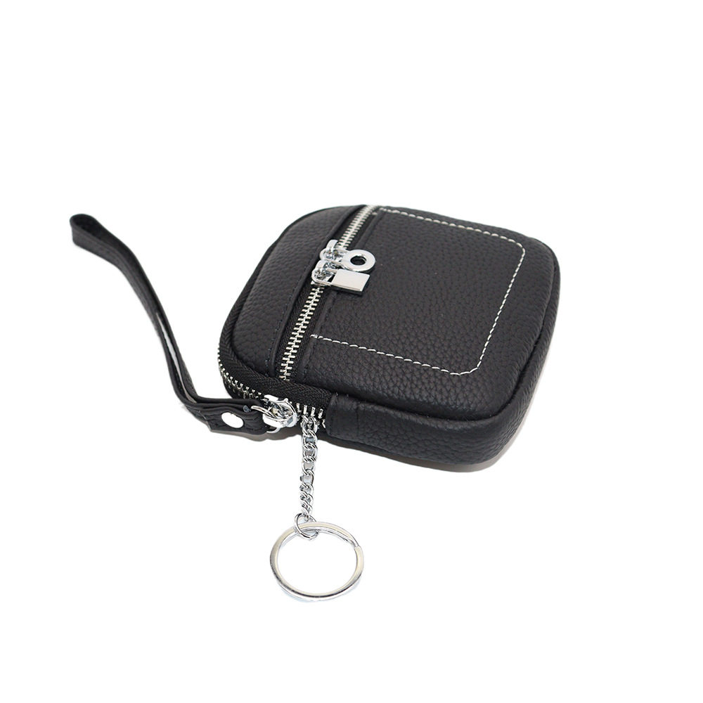 The first layer of leather 2025 cross-border new coin purse women's mini small wallet Korean key bag headset storage