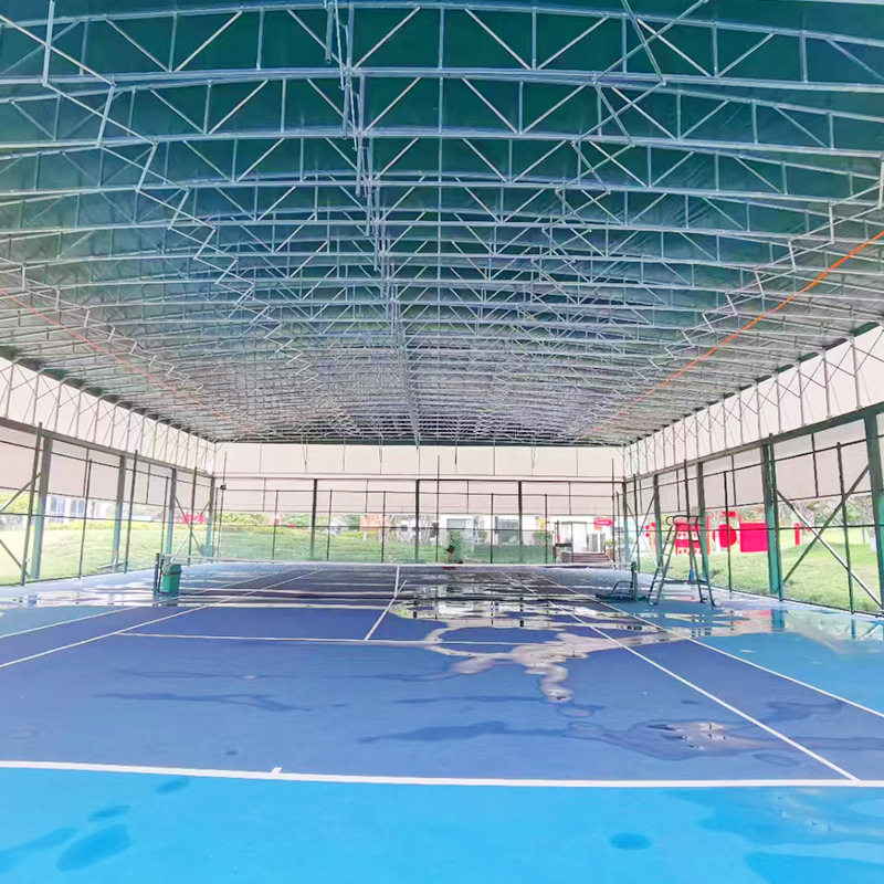 上海大型移动式仓储雨棚户外遮阳折叠篮球场电动篷推拉棚活动蓬