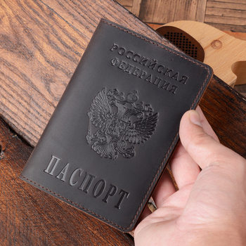 Russian Passport Holder Document Chuck First Layer Cowhide Retro Boarding Card Wallet Card Bag Genuine Leather Passport Book in Stock