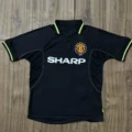 98-99 black manchester united short sleeves