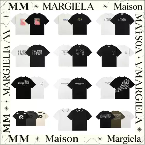Cross-border wholesale Maison Margiela MM6 pure cotton double yarn short-sleeve men's T-shirt, high quality in stock