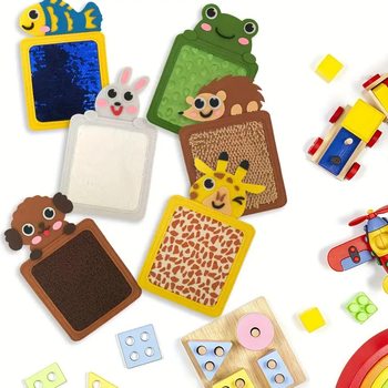 Cross-Border New Product Felt Sensory Mat Children's Early Education Toys Animal Texture Hand-Eye Cognitive Training Touch Mat Ready for Sale