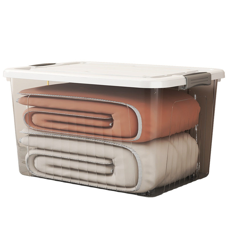 One-Piece Drop-Shipping Transparent Storage Box for Household Clothes, Toy Storage Box, Large-Capacity Storage and Organization Box