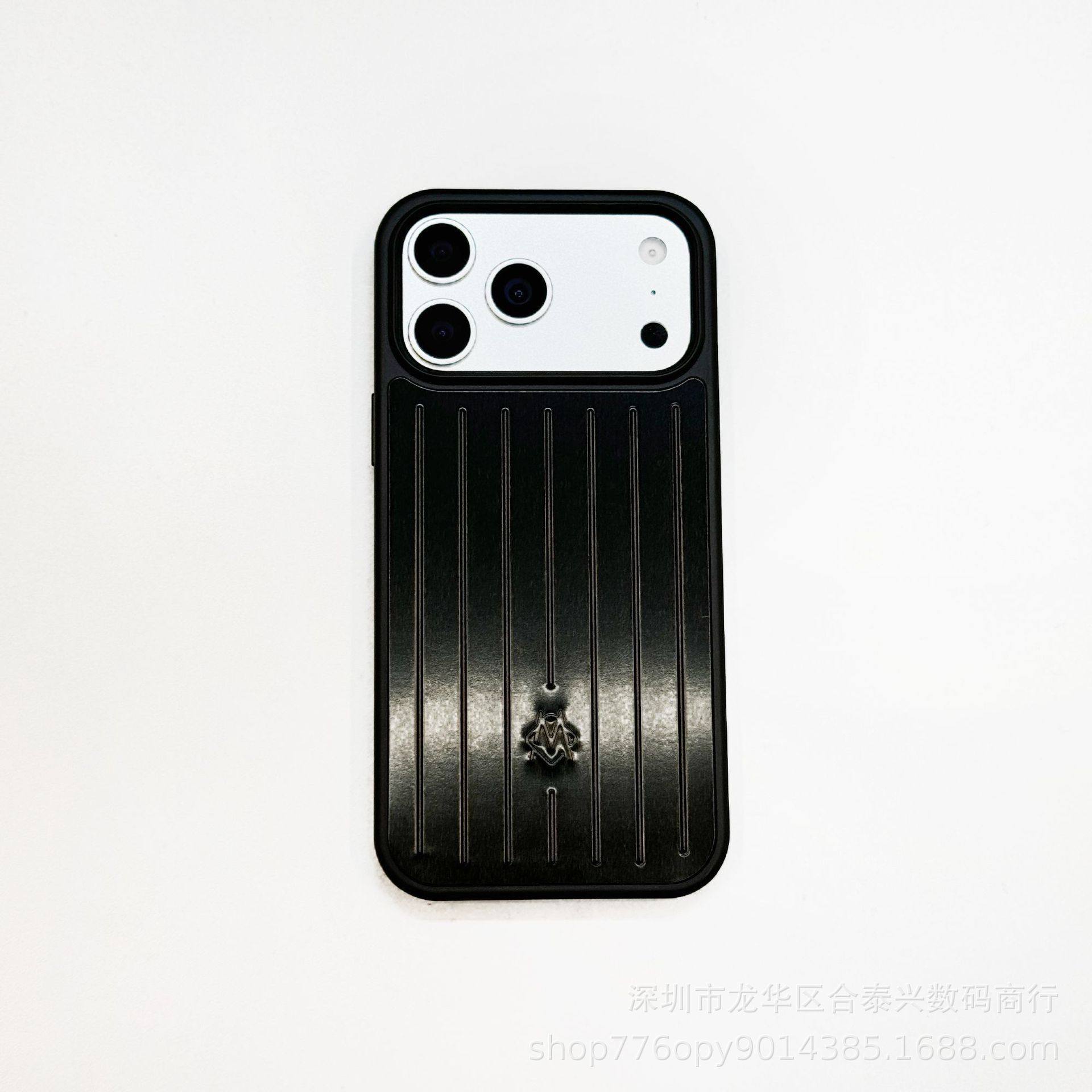 Aluminum Alloy Apple 17Promax Suitcase Black All-Inclusive Mobile Phone Case Iphone15/14/13 Metal Export