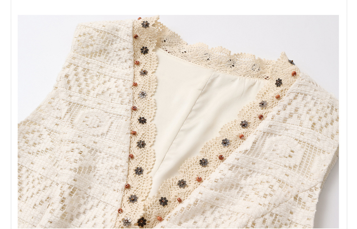Set áo vest khoét lỗ cổ V phối quần ren ống đứng nữ thanh lịch — Áo vest Streamer (giao hàng trong 7 ngày), Áo vest Streamer (giao hàng trong ngày), Quần ren (giao hàng trong 7 ngày), Quần ren (giao hàng trong ngày)