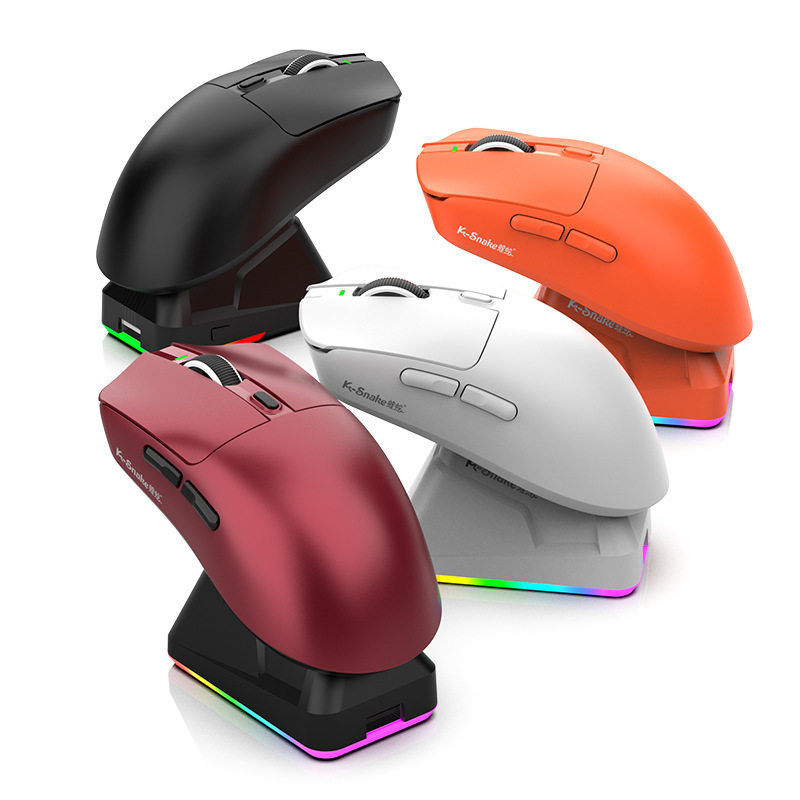 Viper X11 Mouse Lightweight E-Sports Game Three-Mode Wireless Bluetooth Mouse with Charging Rgb Base Desktop