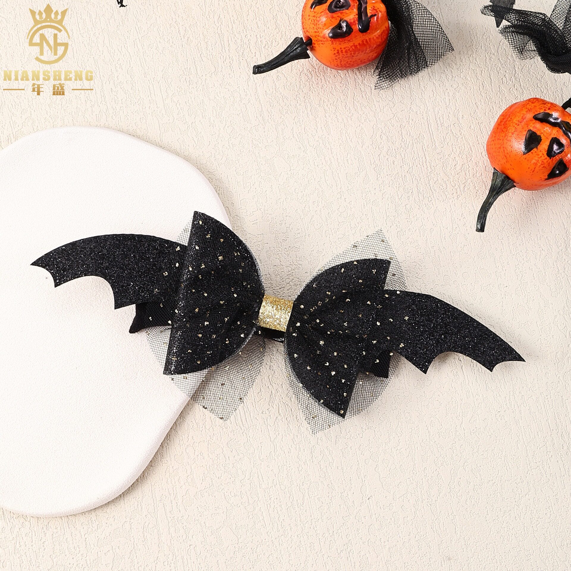 亚马逊新款万圣节派对欢乐发夹儿童节日搞怪氛围不伤发高颜值发卡