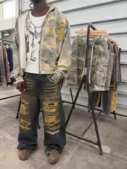 European and American Fashion Hoodies, Sweatshirts, Printed Cross-Border Casual Men's and Women's Hooded Sweatshirts, Jackets, Tops, Camouflage