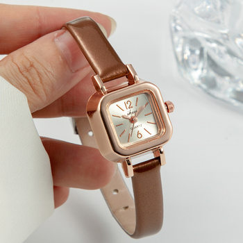 Korean Style Simple and Fashionable Ins-Style Small Square Watch for Female Students, with a Stylish and Artistic Small Dial and Thin Strap