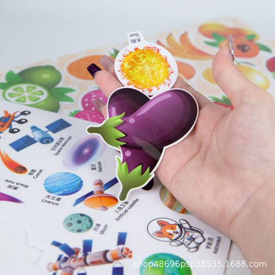 Manufacturer Customized Traceless Silicone Sticker Pu Glue Cartoon Tpr Environmentally Friendly Removable Stereo Jelly Sticker Refrigerator Sticker Washable