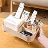 Cream Style Desktop Cosmetics Storage Box, Dressing Table, Skin Care Product Storage Rack, Sundries Remote Control Compartment Organizing Box
