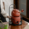 Chaozhou Side-Handle Pot, Large Capacity Red Clay Sand Kettle, Suitable for Electric or Open Flame Use, for Home Tea Brewing and Water Boiling