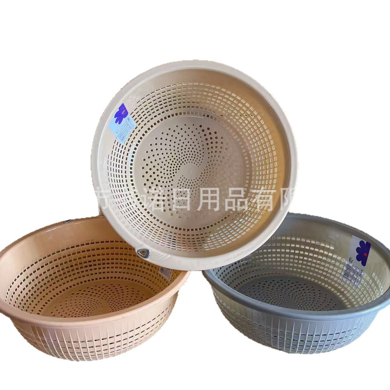 Q-210 Drain Basket Wholesale Household Drain Basket Plastic Vegetable Washing Basket Steamer Basket Round Vegetable Washing Basin