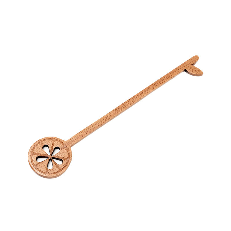 Wooden Honey Spoon Japanese Mixing Spoon Beech Creative Lemon Mixing Spoon Creative Coffee Spoon Simple Small Spoon