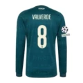 2627 real madrid away long sleeve customized no. 8 star + champions league armband