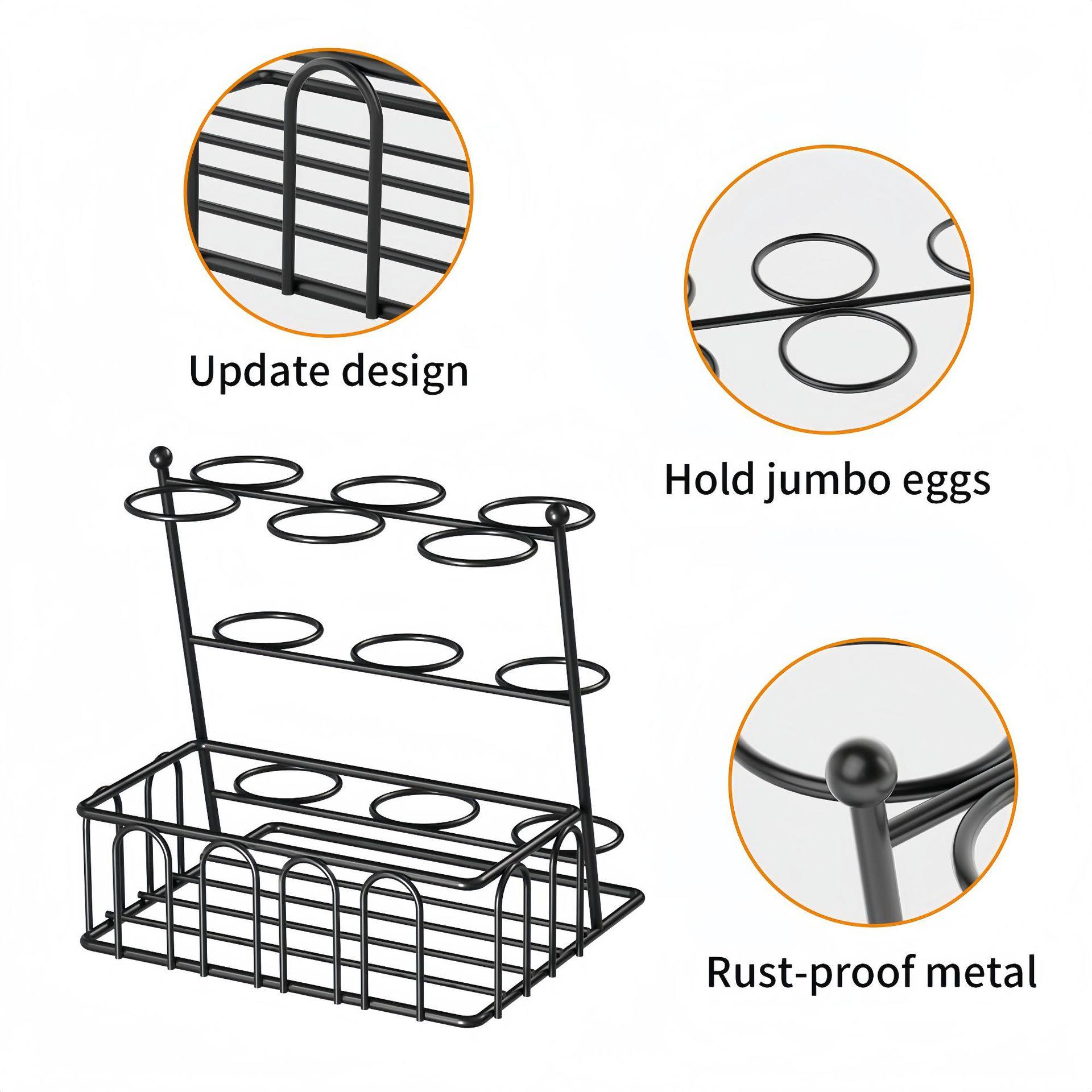 Cross-Border Breakfast Metal Iron Art Food Photography Props Nordic Simple Kitchen Egg Rack Egg Holder Portable
