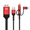 Suitable for Apple Android Type-C to Hdtv Hd Cable Three-In-One Mobile Phone Same-Screen Cable Projection Cable Adapter Cable