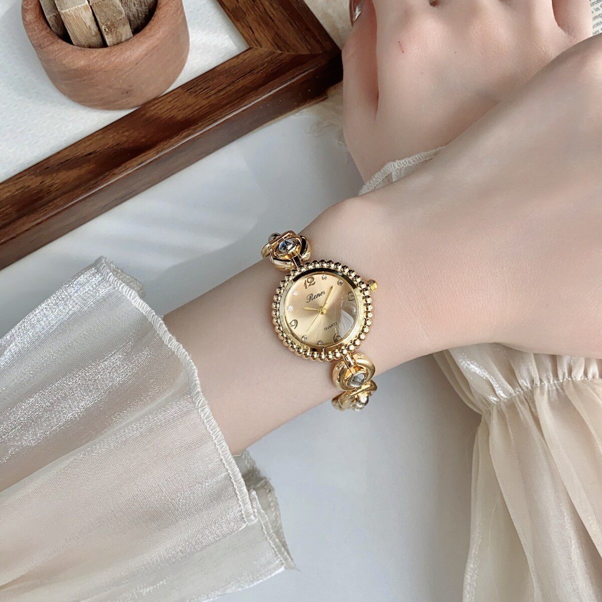 Compact Dial Women's Watch Simple Thin Strap Digital Face Bracelet Watch Student Watch Cross-Border Foreign Trade Popular Retro