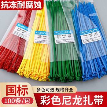 Factory Direct Color Nylon Cable Ties Self-Locking Plastic Cable Ties Strong Cable Fixing Tensioner Cable Ties
