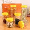 Glass Sealed Jar Three-piece Set Household Grain Snack Storage Storage Jar Tea Jar Set Event Gift