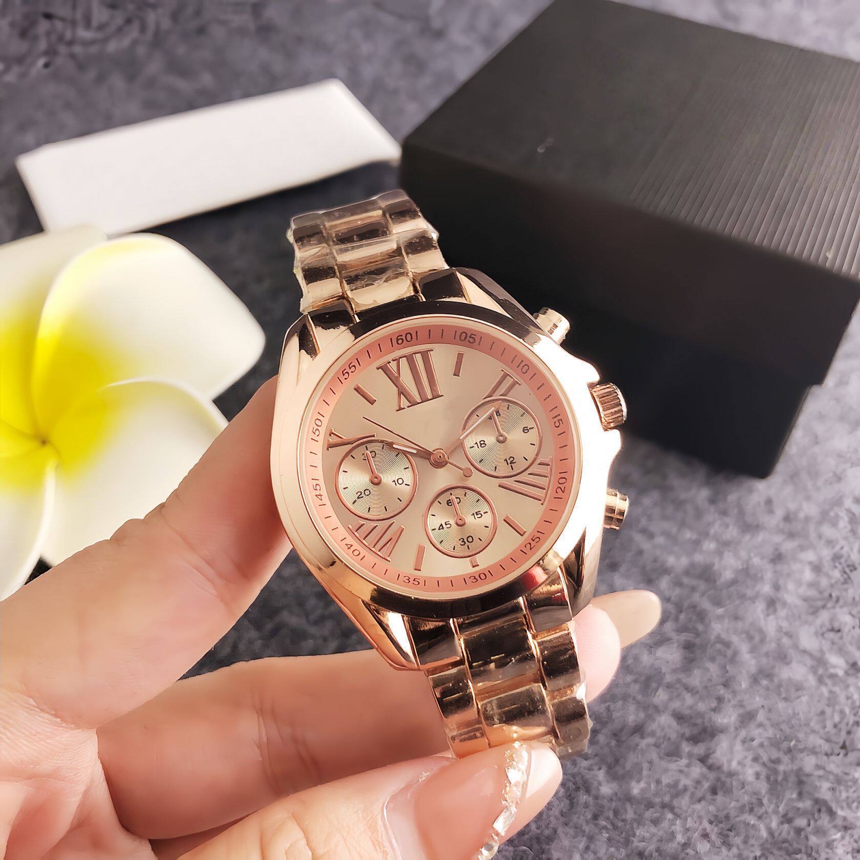 Foreign Trade Brand Women's Watch, Fashionable and Simple Alloy Watch with Diamonds, Fashion Quartz, Manufacturer Wholesale, Large Dial, Versatile Style