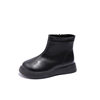 Girls' Leather Boots 2025 New Spring and Autumn Little Princess Lightweight Soft-Soled Boots Baby Lightweight Boys' Single Boots Winter Fleece-Lined