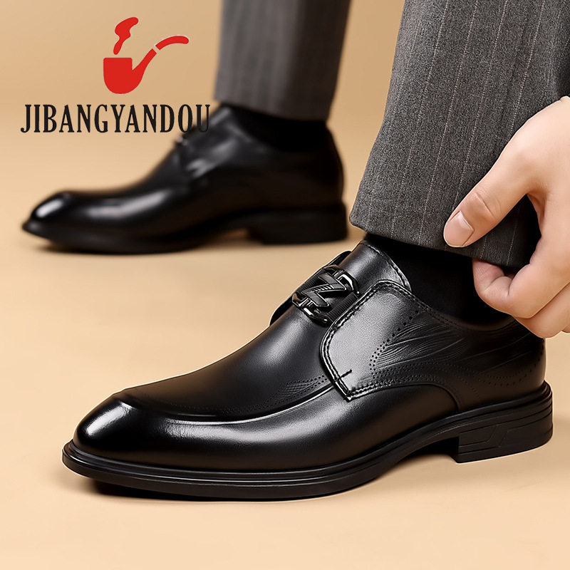 Giày da chuẩn đen 6619 mua thoải mái